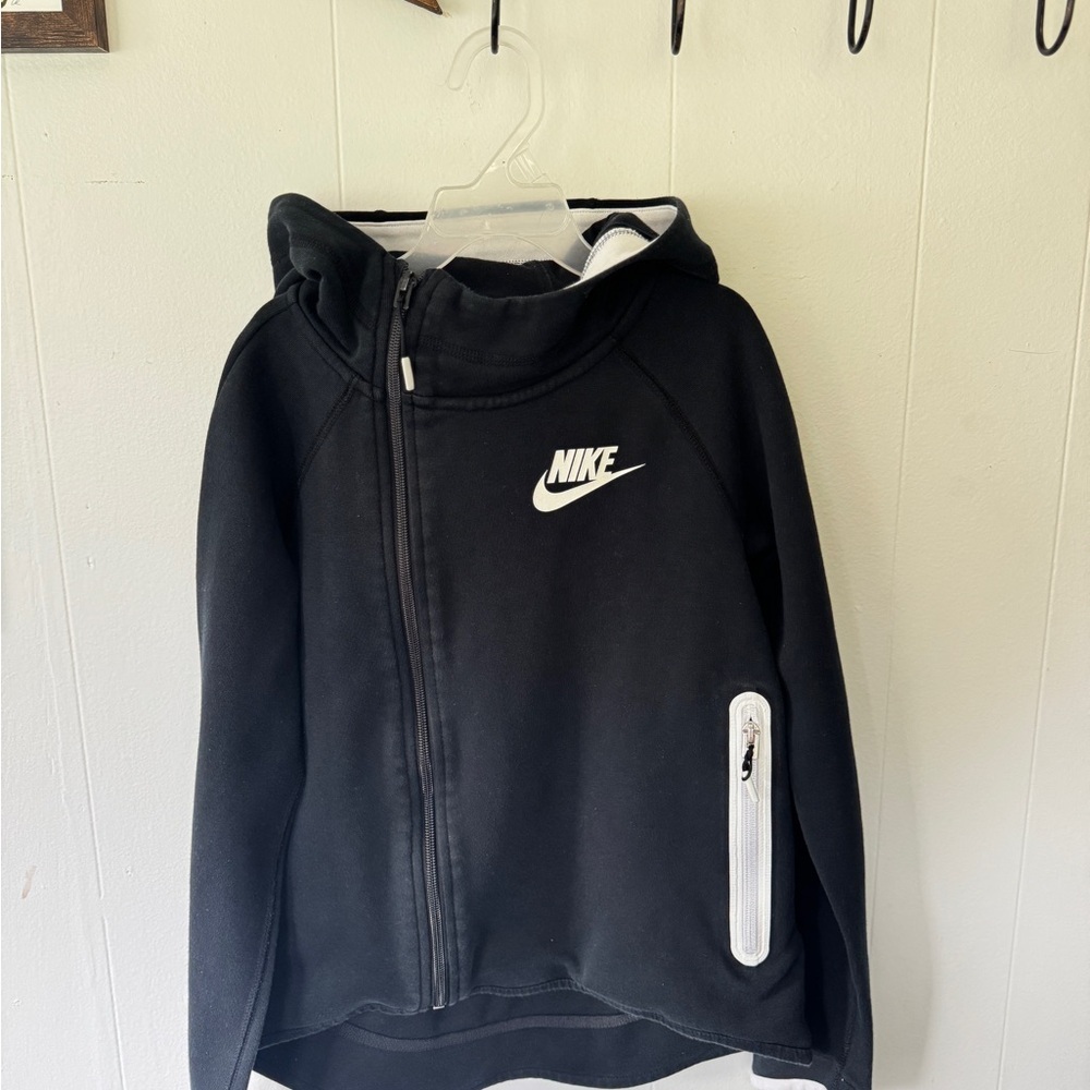 🖤 Nike Tech Asymmetrical Zip Hoodie | Kids M | Black 🤍✨ - Picture 4 of 8
